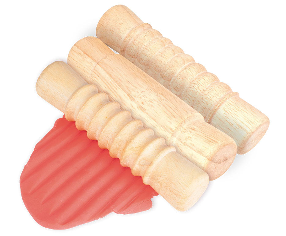 JOVI My First Textured Wooden Rollers, Set of 3