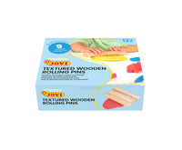 JOVI My First Wooden Rolling Pins - 9 pcs, 3 Patterns