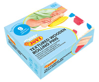 JOVI My First Wooden Rolling Pins - 9 pcs, 3 Patterns