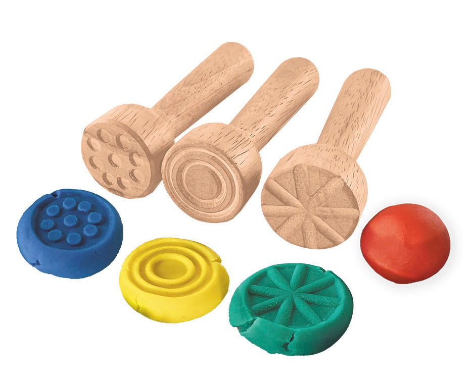 JOVI My First Wooden Stamps - 12 pcs, 3 Designs