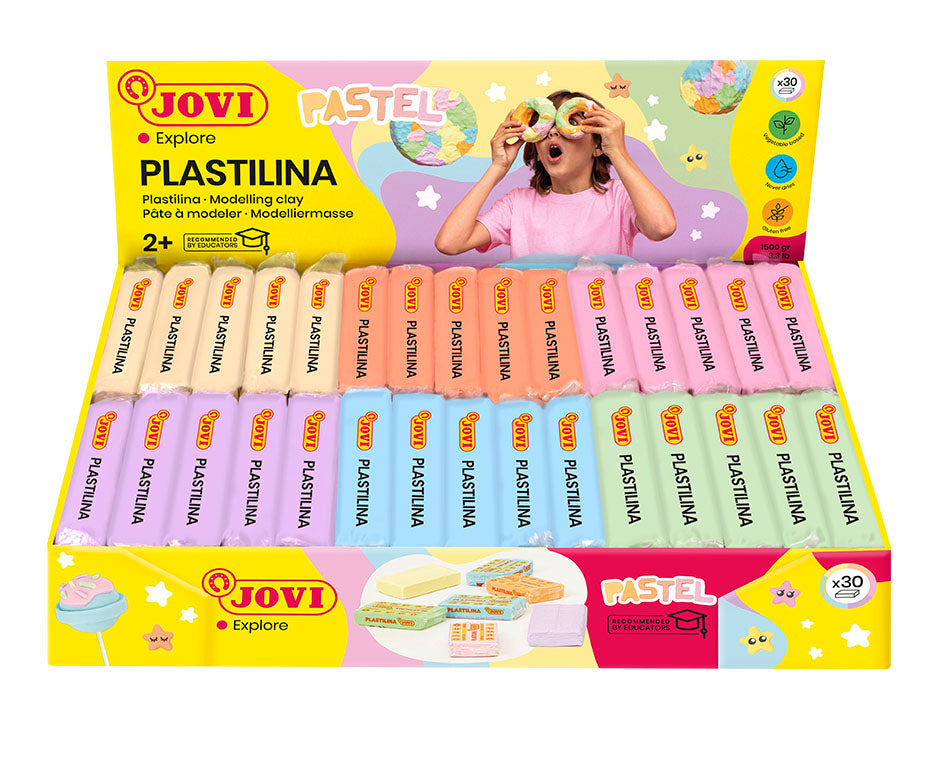 JOVI Natural Modeling Clay Pastel Colors 30 x 50 g