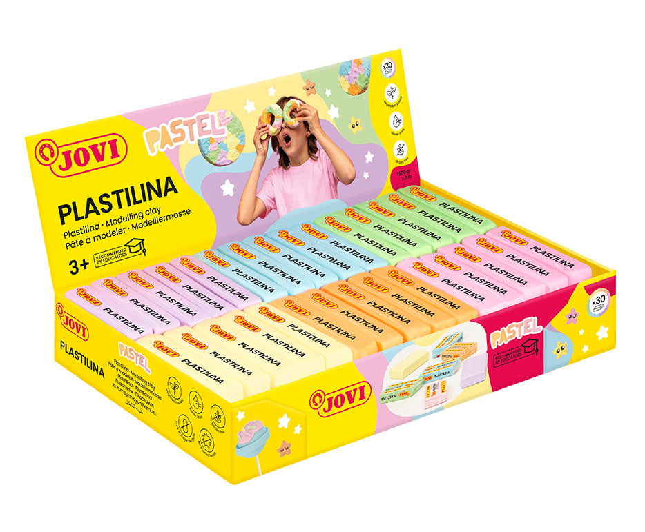 JOVI Natural Modeling Clay Pastel Colors 30 x 50 g