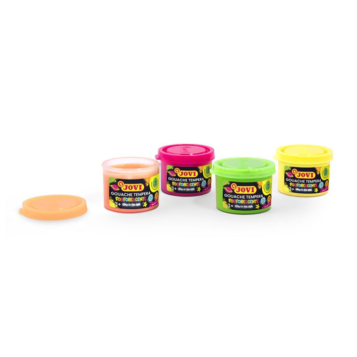 JOVI Neon Tempera Paints, Set of 4 × 35 ml