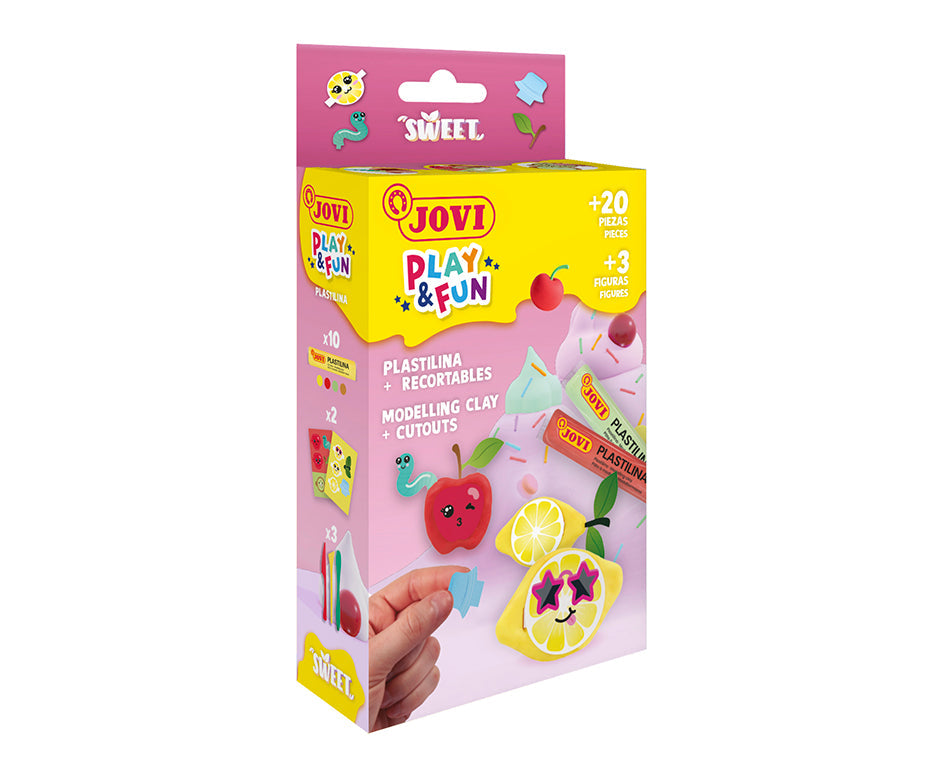 JOVI Play&Fun Mini Set with Natural Modeling Clay – Sweet