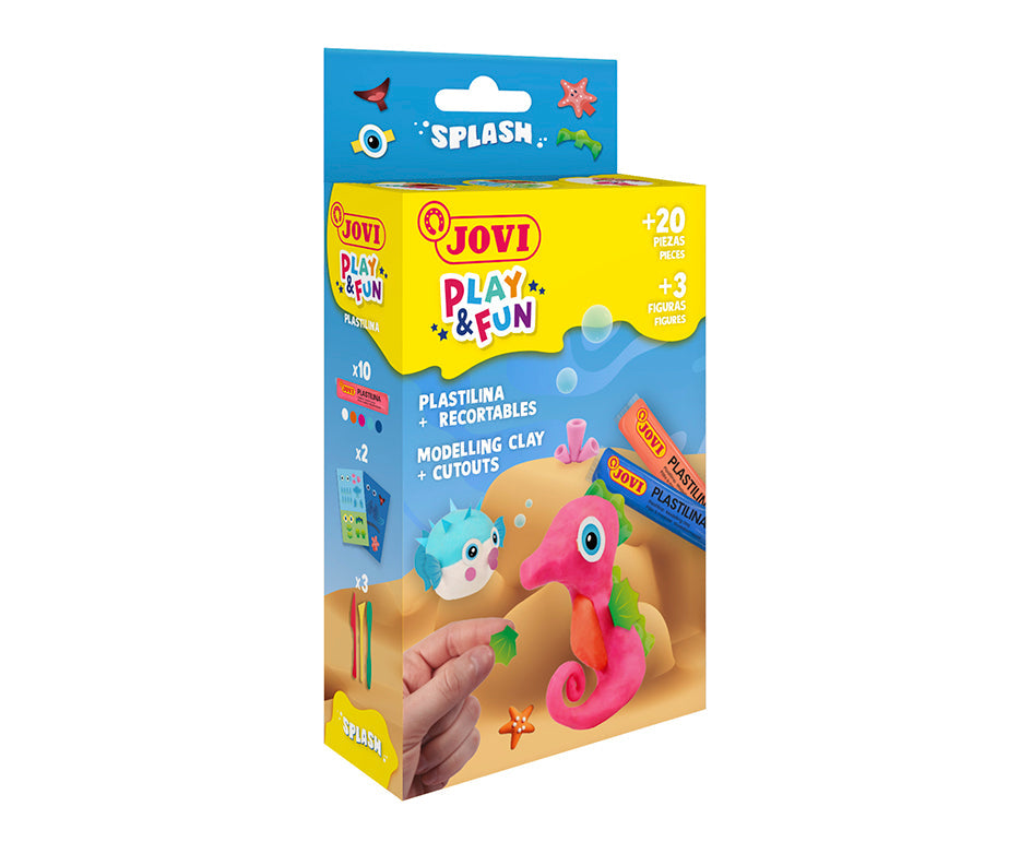 JOVI Play&Fun Mini Set with Natural Modeling Clay – Splatter