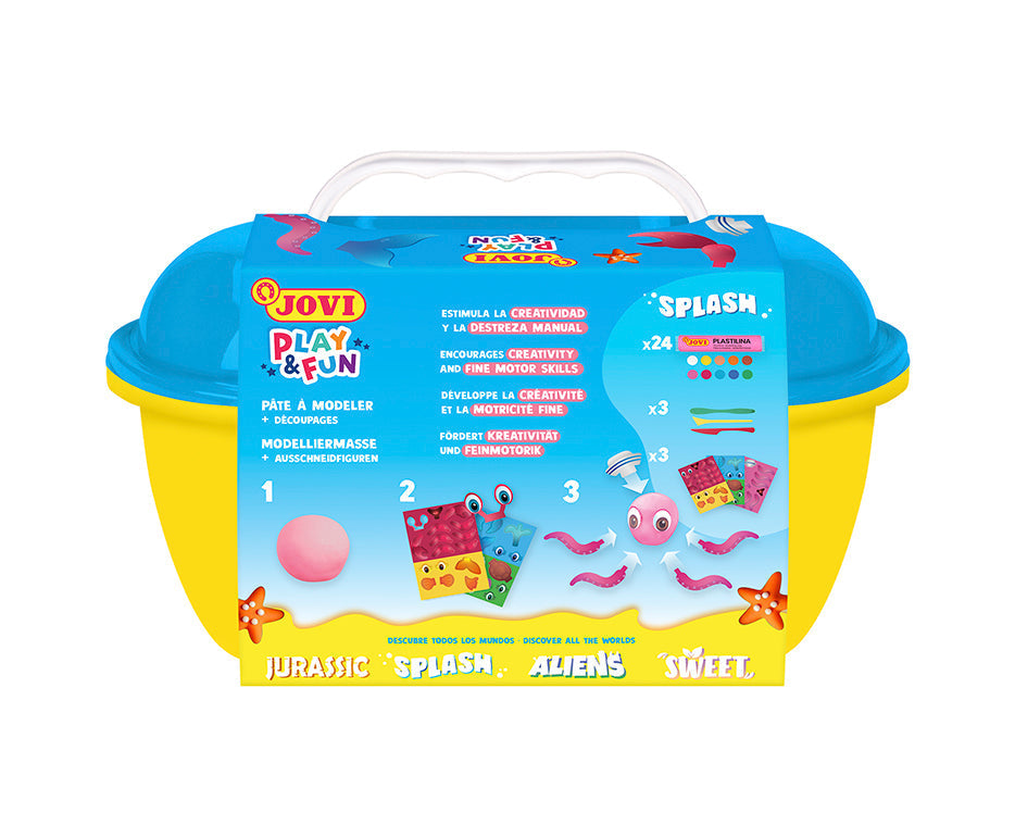 JOVI Play&Fun Splash Modeling Clay Set, 360 g, in Case