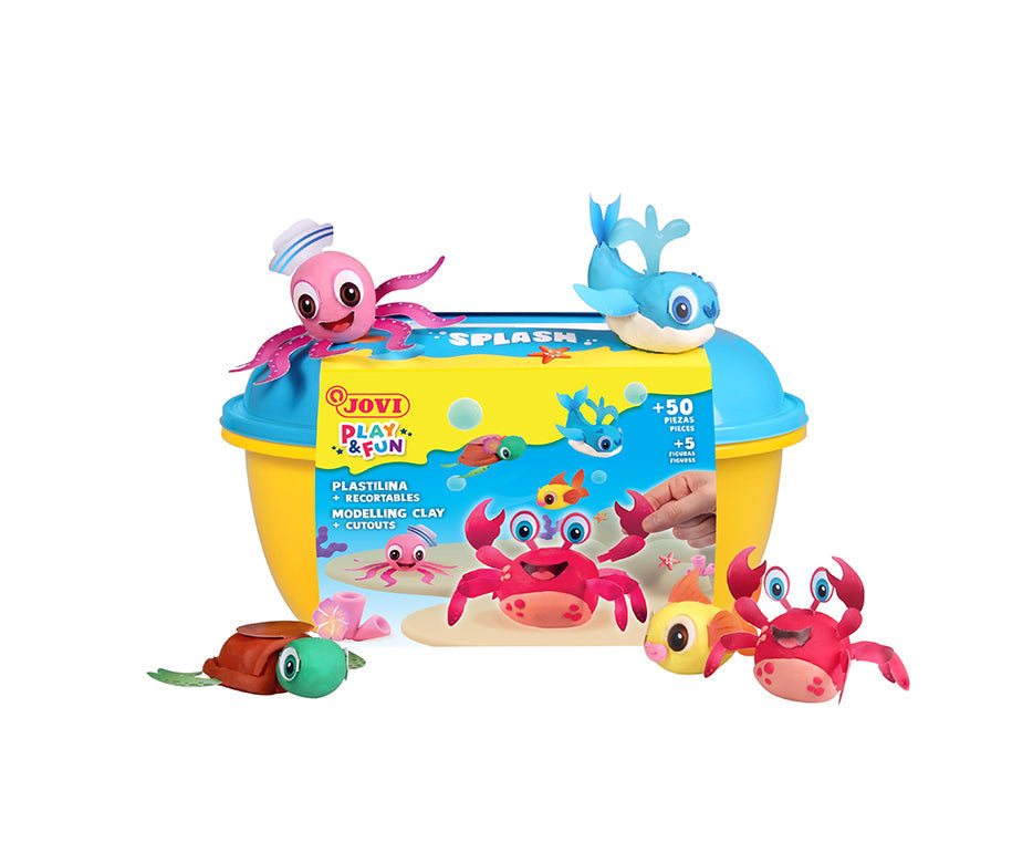 JOVI Play&Fun Splash Modeling Clay Set, 360 g, in Case