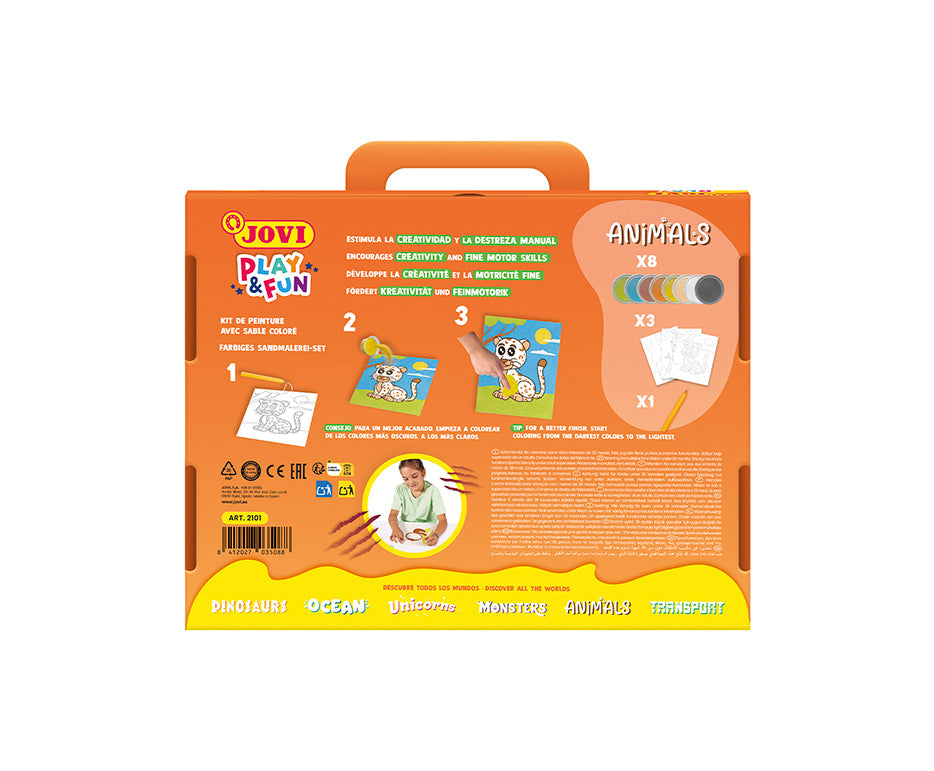 JOVI Play&Fun Animals Sand Painting Creative Set – 12 pcs
