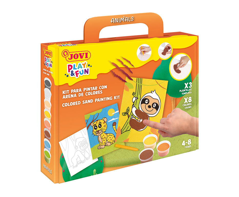 JOVI Play&Fun Animals Sand Painting Creative Set – 12 pcs