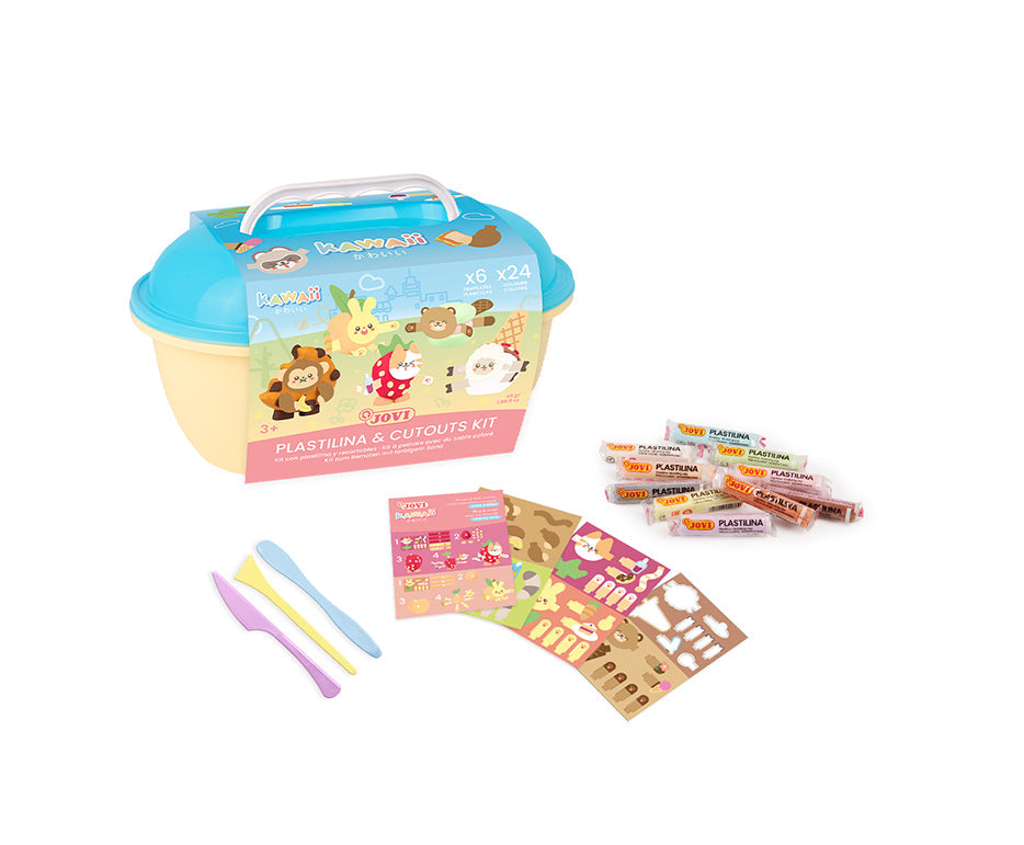 JOVI Play&Fun Kawaii Modeling Clay Set in Carrying Case