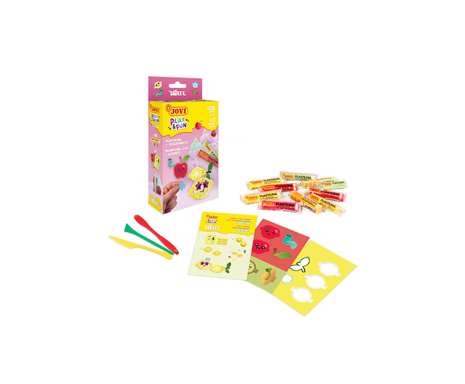 JOVI Play&Fun Mini Natural Modeling Clay Set 0,2 kg - choose variant