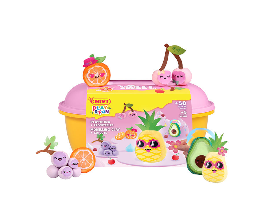 JOVI Play&Fun Natural Modelling Clay Case Sweet – 50 pcs