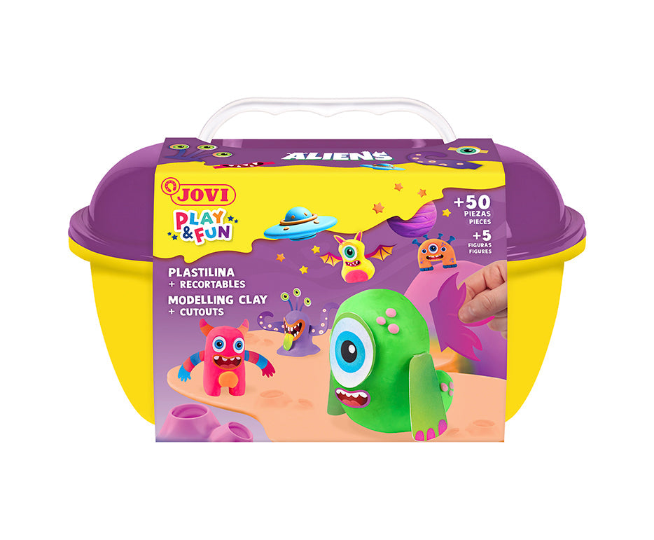 JOVI Play&Fun Plant-Based Modeling Clay Case Aliens - 50 pcs