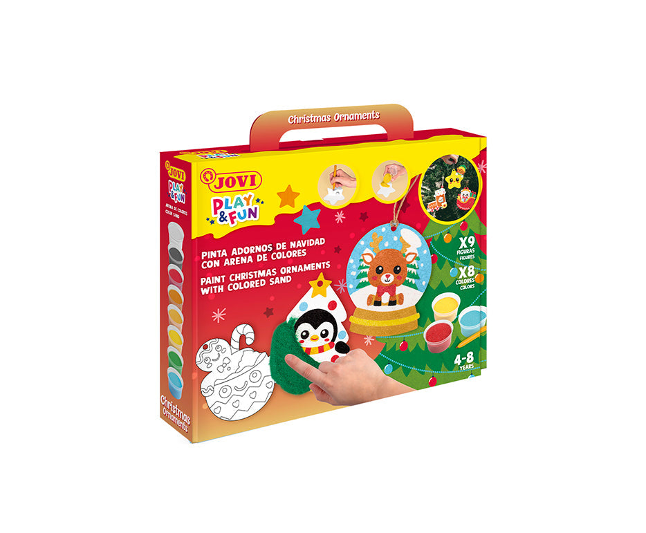 JOVI Play&Fun Sand Painting Set Christmas Ornaments - 12 pcs