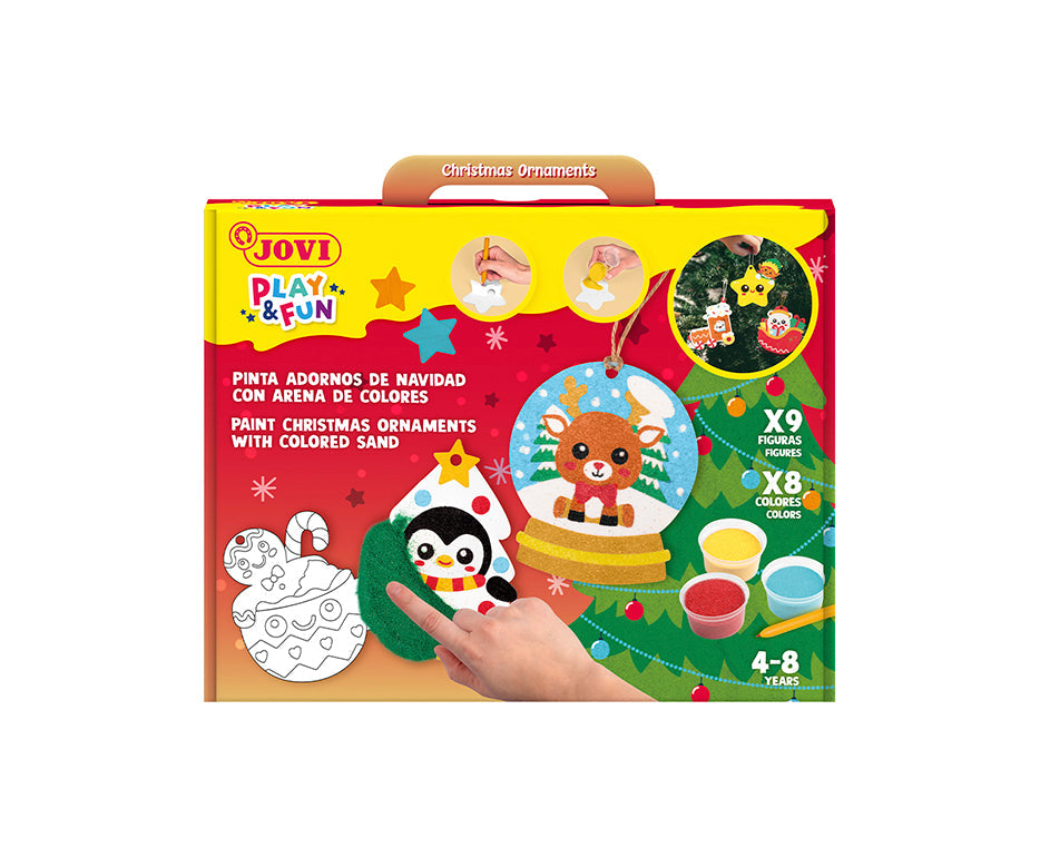 JOVI Play&Fun Sand Painting Set Christmas Ornaments - 12 pcs
