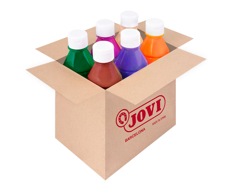 JOVI Premium Liquid Poster Paint Set 6 x 250 ml – Color Mix B