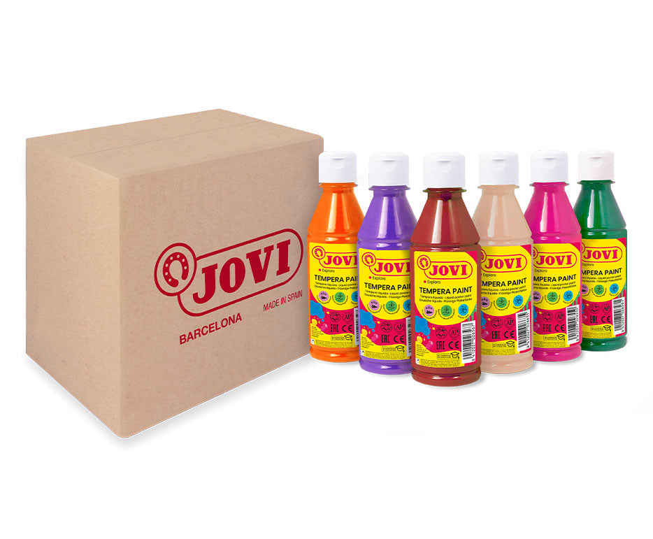JOVI Premium Liquid Poster Paint Set 6 x 250 ml – Color Mix B