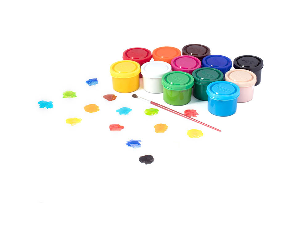 Jovi Premium Tempera Paint 12 x 35 ml with Brush