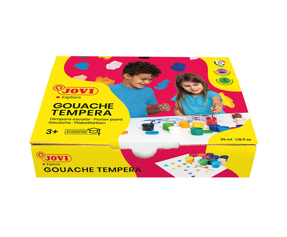 Jovi Premium Tempera Paint 12 x 35 ml with Brush