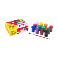 JOVI Premium Tempera Paint Set 12 x 15 ml with Brush