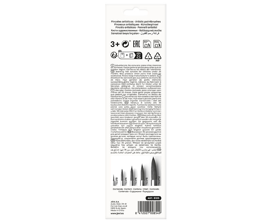 JOVI Round Paint Brush Set - 5 pcs