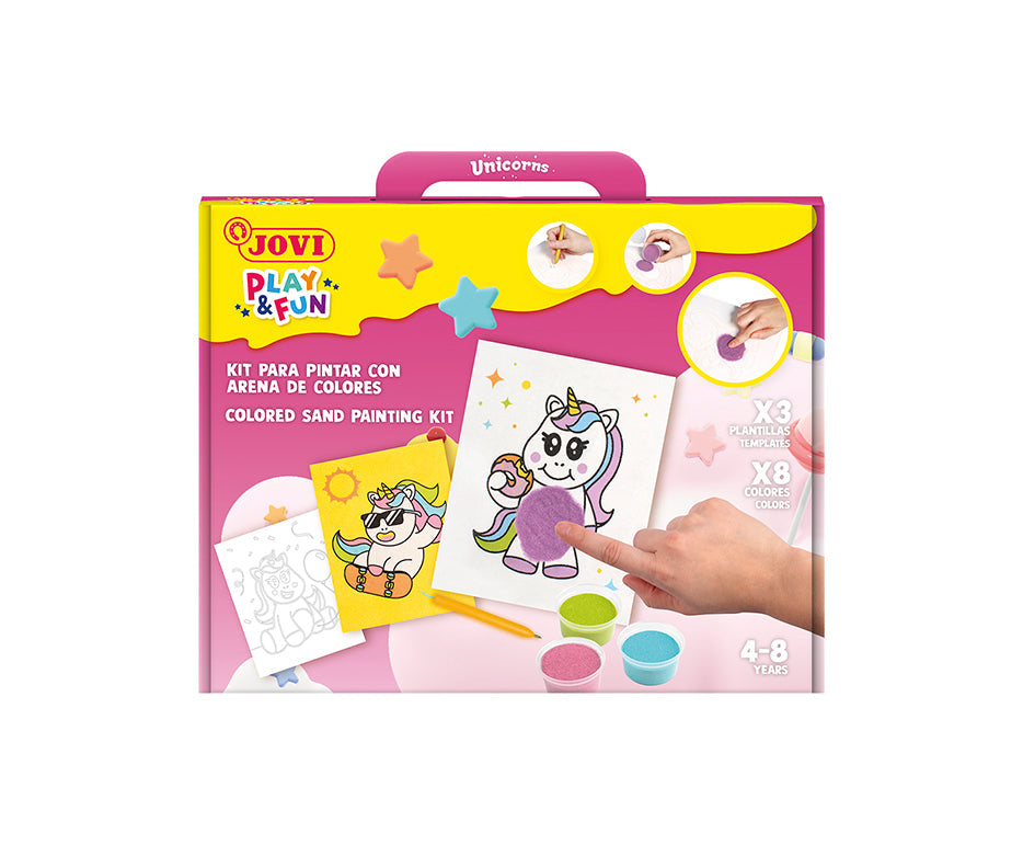 JOVI Play&Fun Unicorns Sand Painting Set - Set of 12