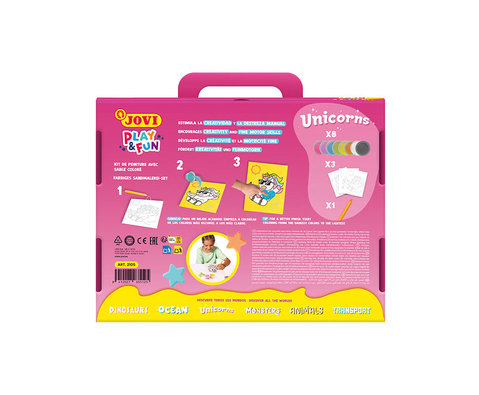 JOVI Play&Fun Unicorns Sand Painting Set - Set of 12