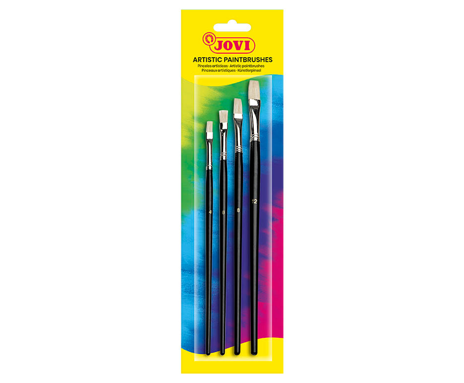JOVI School Flat Brush Set of 4