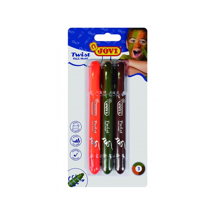 JOVI Twist Boy Face Paints, Set of 3