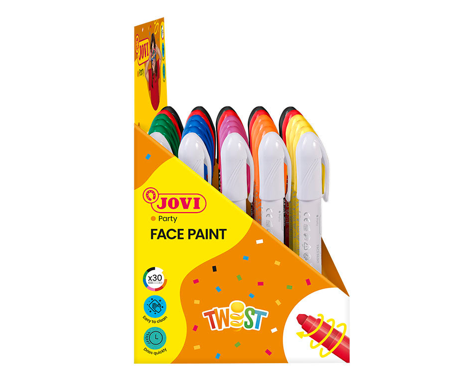 JOVI Twist Face Paint Sticks Display - 30 pcs