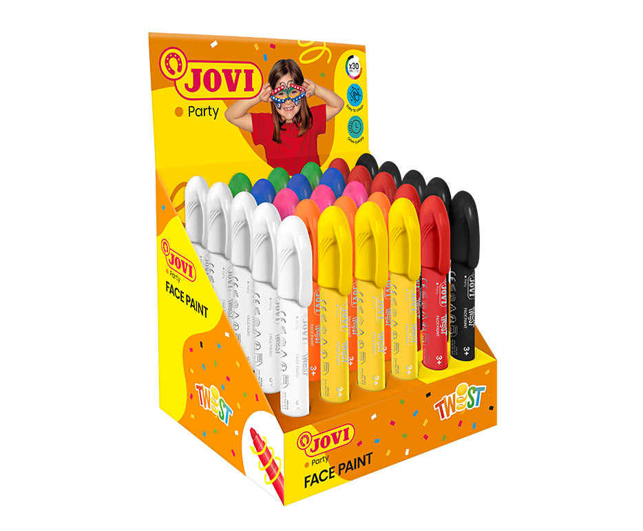 JOVI Twist Face Paint Sticks Display - 30 pcs