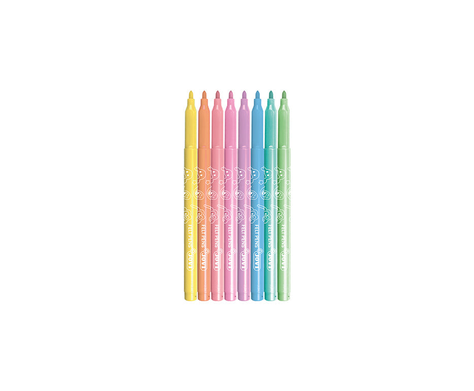 JOVI Washable Fine Pastel Markers 3 mm / set of 8 pcs