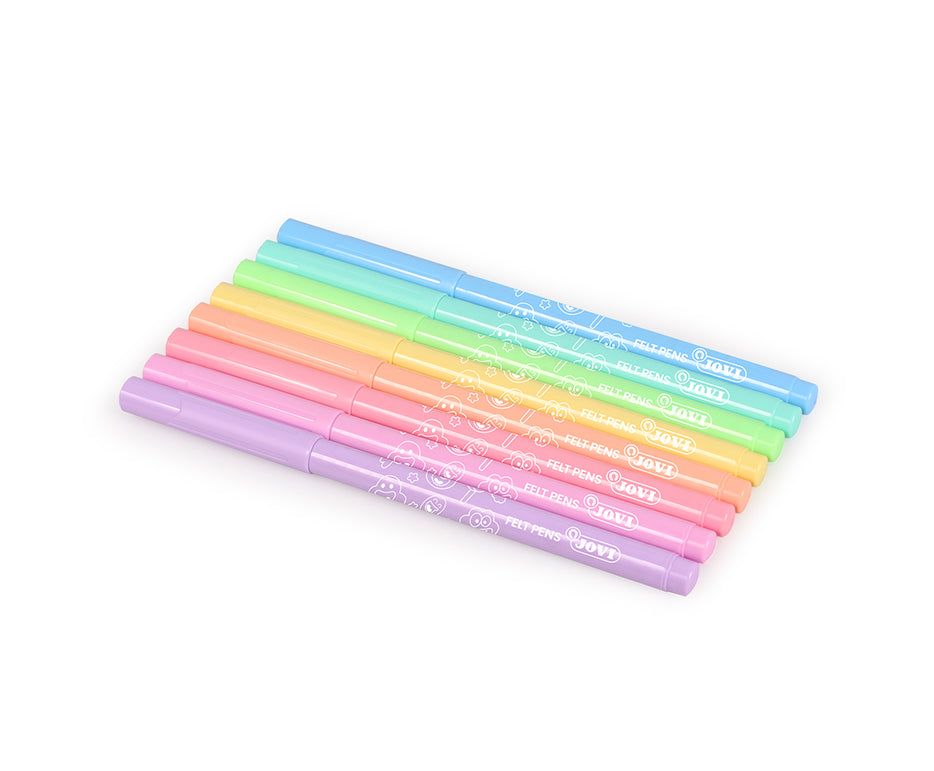 JOVI Washable Fine Pastel Markers 3 mm / set of 8 pcs