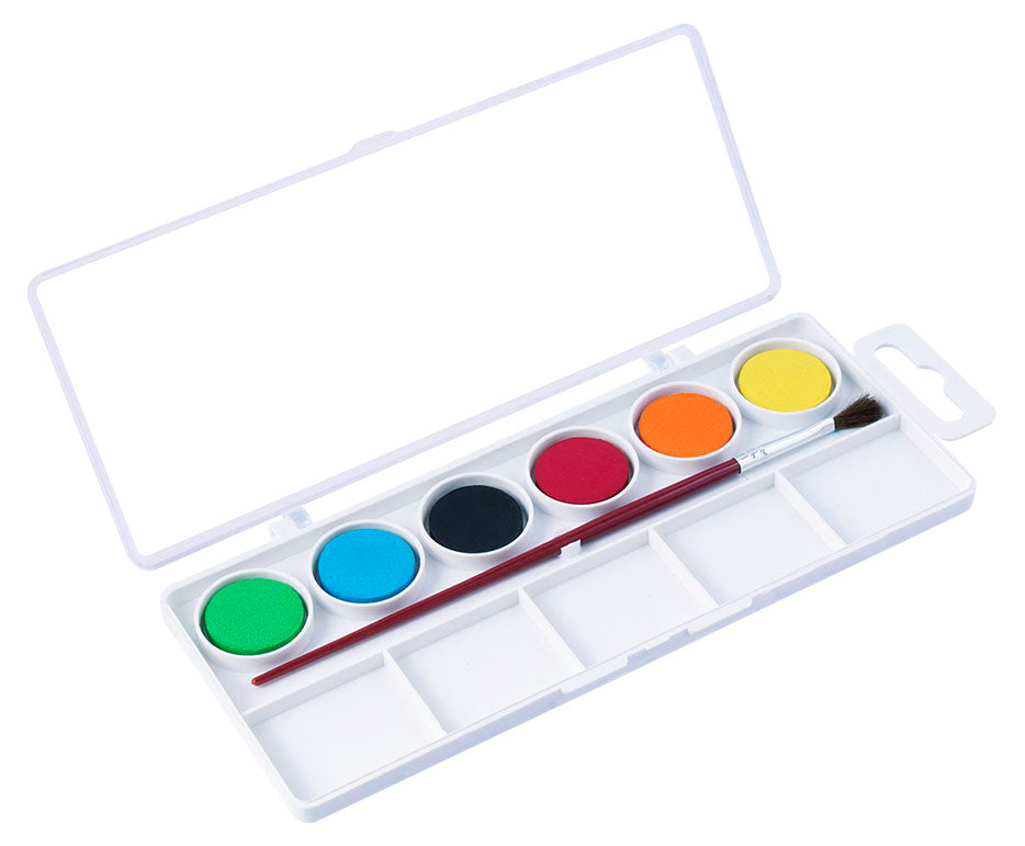 JOVI Watercolor Paint Set 22 mm - 6 pcs with Brush