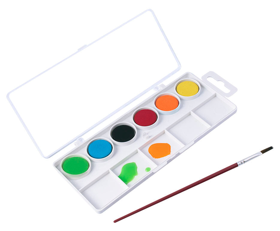 JOVI Watercolor Paint Set 22 mm - 6 pcs with Brush