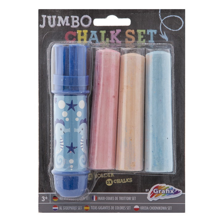 Jumbo Sidewalk Chalk with Holder, Set of 3 | various shades — image 2