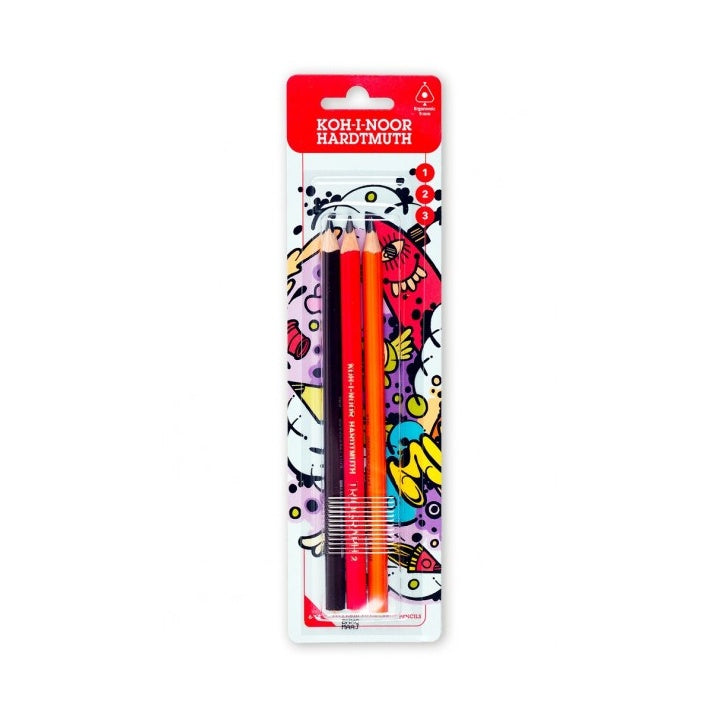 Jumbo Triangular Graphite Pencils / HB–2B–4B