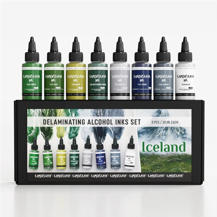 KAMENSKAYA Delamination Ink Set 'Iceland' 8x30 ml - image 1