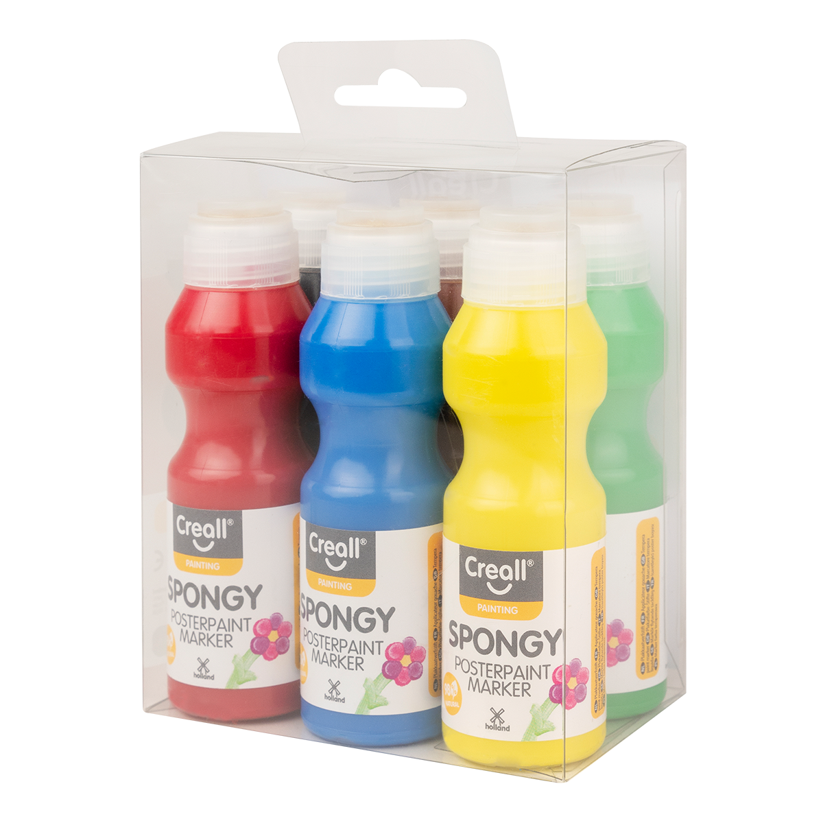Kids' Tempera Paint Set Creall Spongy 6 x 70 ml