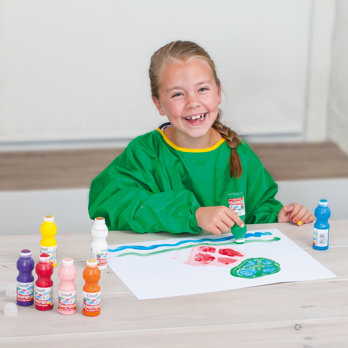 Kids' Tempera Paint Set Creall Spongy 6 x 70 ml