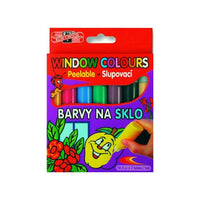 KOH-I-NOOR Peel-Off Glass Paints Set, 7 x 10 ml