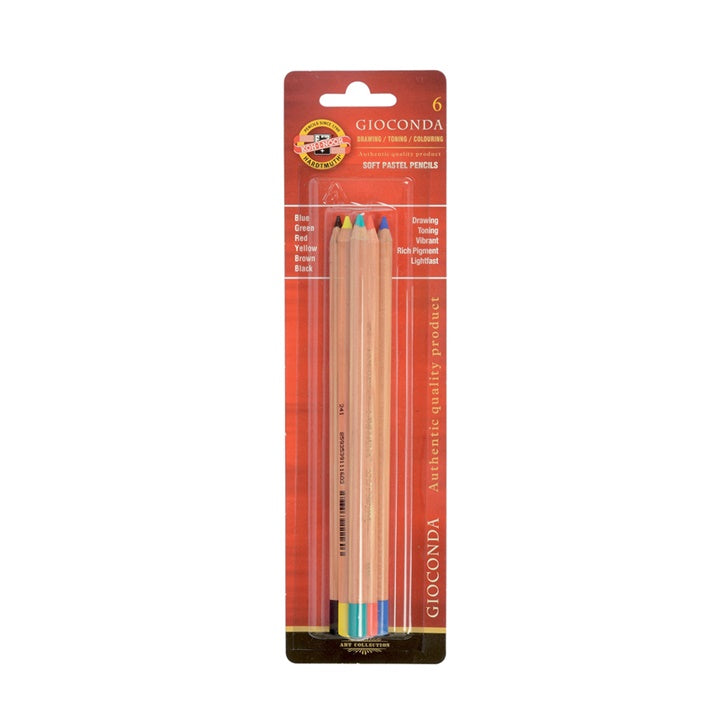 KOH-I-NOOR Soft Pastels in Pencil Set of 6