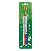 KOH‑I‑NOOR Sudoku Graphite Pencils with Eraser, Set of 3