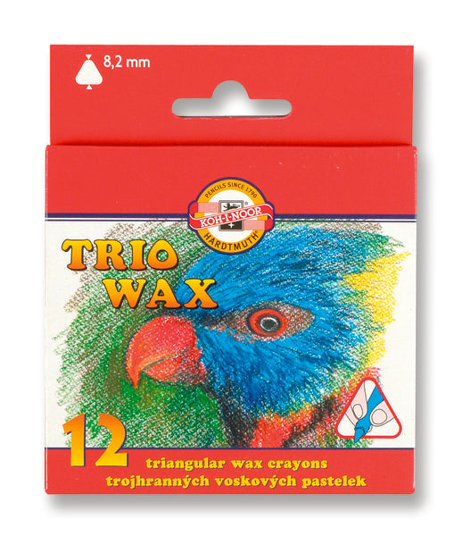 KOH-I-NOOR Triangular Wax Crayons, Set of 12
