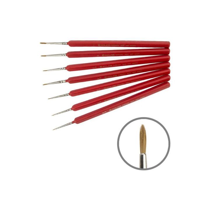 KOLOS Round Kolinsky Nail Art Brush 3009L | various sizes — image 1