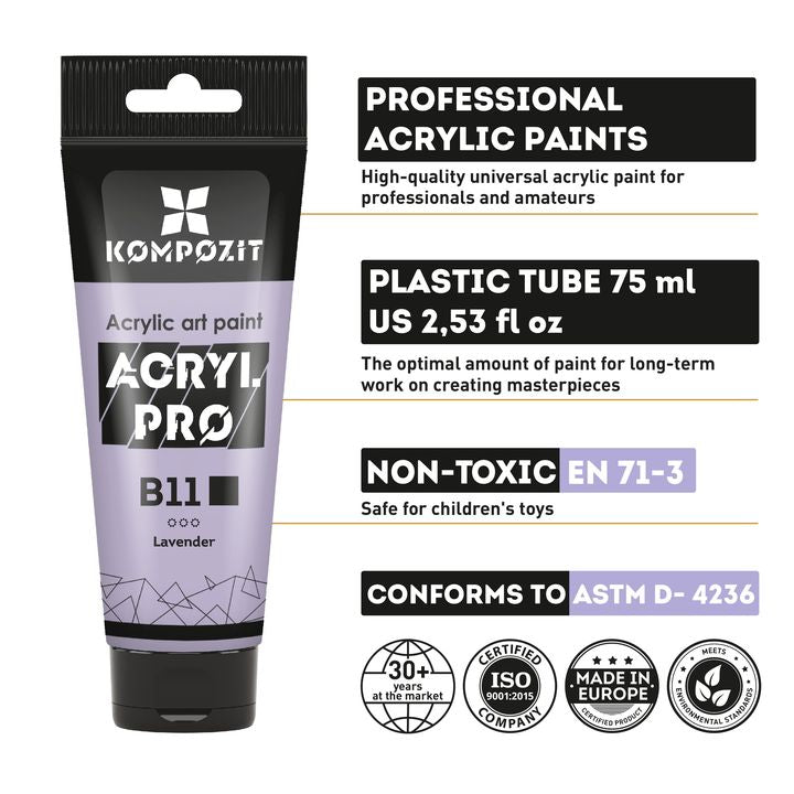 Комплект акрилни бои ACRYL PRO Composite Pastel — изображение 4