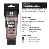 Комплект акрилни бои ACRYL PRO Composite Pastel — изображение 6