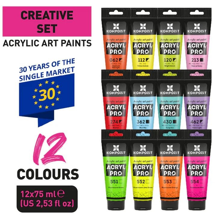 Комплект акрилни бои ACRYL PRO CREATIVE — изображение 3