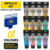 Комплект акрилни бои ACRYL PRO METALLIC — изображение 3