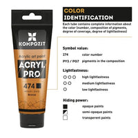 Комплект акрилни бои ACRYL PRO METALLIC — изображение 6